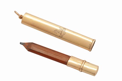 Lot 62 - A CARPENTER'S PENCIL HOLDER PENDANT