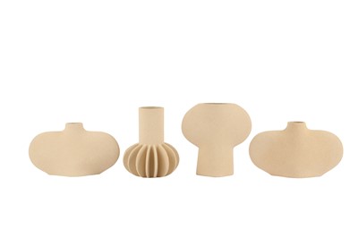 Lot 355 - A SET OF FOUR VASES BY INI CERAMIQUE, CONTEMPORARY