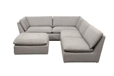 Lot 423 - A CONTEMPORARY CONTENT BY CONRAN GREY UPHOLSTERED CORNER SOFA