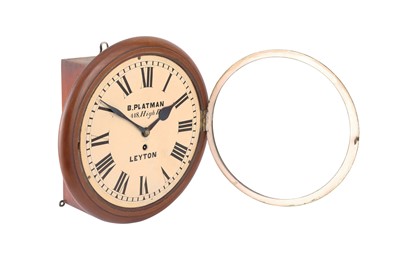 Lot 144 - A 19TH CENTURY MAHOGANY CASED SINGLE FUSEE WALL CLOCK