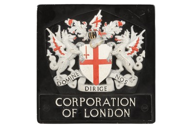 Lot 158 - A CITY OF LONDON CORPORATION CAST IRON PLAQUE, 20TH CENTURY