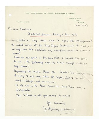 Lot 264 - Montgomery of Alamein (Bernard, Law, Viscount of)