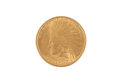 Lot 68 - A UNITED STATES OF AMERICA 1907 GOLD TEN DOLLARS COIN