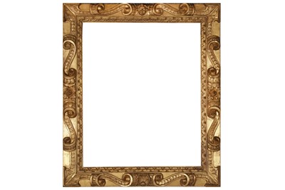 Lot 115 - AN ITALIAN 19TH CENTURY CARVED AND GILDED SANSOVINO FRAME