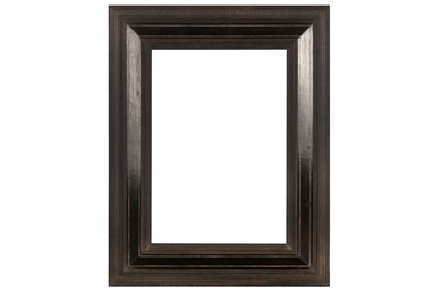 Lot 125 - A NORTHERN ITALIAN 17TH CENTURY STYLE INLAY EBONISED COMBINATION RIPPLE FRAME