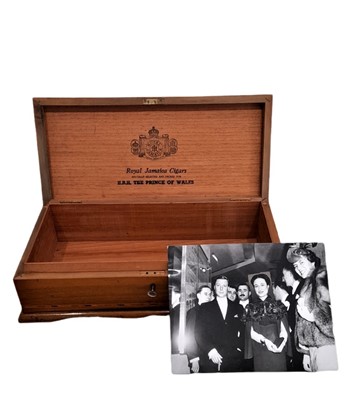 Lot 43 - A CUSTOM MADE CIGAR HUMIDOR FOR EDWARD, PRINCE OF WALES BY ROYAL JAMAICA CIGAR COMPANY