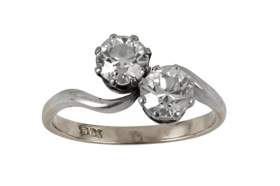Lot 50 - A toi & moi diamond ring