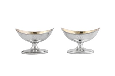 Lot 554 - Cape interest – A pair of George III Scottish sterling silver salts, Edinburgh circa 1800 by William Robertson