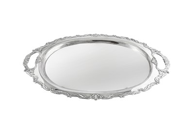 Lot 353 - A mid to late 20th century South American silver twin handled tray, circa 1960