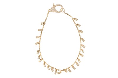 Lot 237 - A diamond fringe bracelet