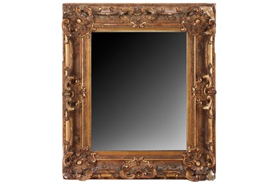 Lot 169 - A 19TH CENTURY RECTANGULAR GILT FRAMED WALL MIRROR, ORIGINALLY A PICTURE FRAME