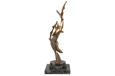 Lot 242 - JOHN MULVEY (BRITISH B1939), A LIMITED EDITION BRONZE SCULTURE, 1977 'THRESHER SHARKS'