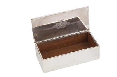 Lot 17 - A MID-20TH CENTURY SOUTH AFRICAN SILVER CIGARETTE BOX, JOHANNESBURG DATED 1954 BY SOUTH AFRICAN GOLDWARE