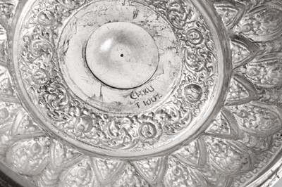 Lot 181 - A mid-20th century Cambodian silver covered dish on stand (Tok), circa 1960