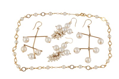 Lot 64 - A GROUP OF CULTURED PEARL JEWELLERY