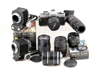 Lot 564 - Minolta XG2 Outfit inc Macro Lens & Bellows.