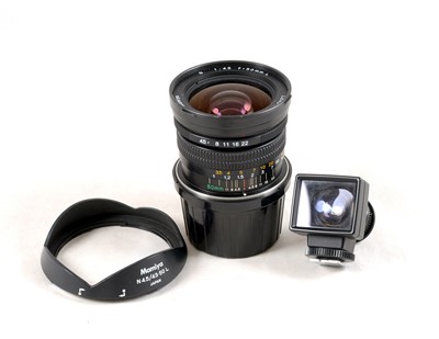 Lot 264 - 50mm L f4.5 Wide Angle Lens & Finder for Mamiya 7.