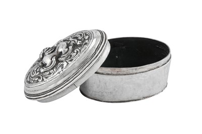 Lot 166 - A late 19th century Burmese unmarked silver lime box, Shan States circa 1880