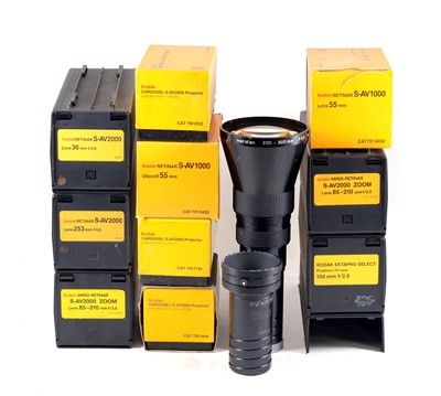 Lot 72 - Group of 12 Kodak & Other Projection Lenses.