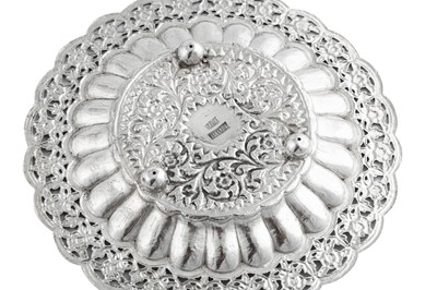 Lot 137 - A pair of late 19th century Anglo – Indian silver dishes, Cutch, Bhuj circa 1890 by Oomersi Mawji (active 1860-90)