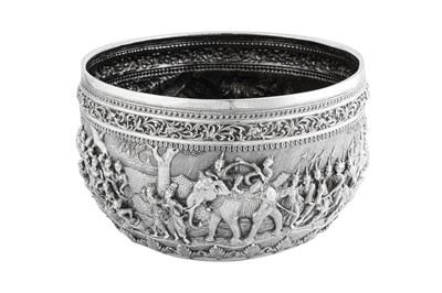 Lot 175 - A fine late 19th century Burmese silver bowl, Rangoon circa 1890
