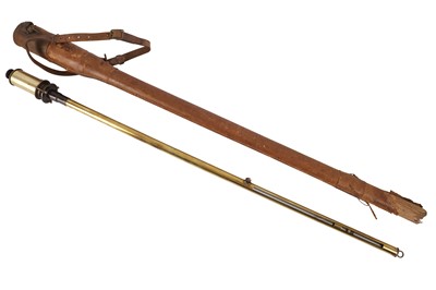 Lot 330 - A FRENCH BRASS SURVEYING BAROMETER, 19TH CENTURY