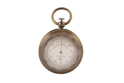 Lot 336 - A BAROMETER AND COMPASS COMBINATION BY SPIRIDON, PARIS, CIRCA 1890