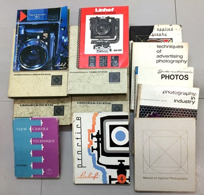 Lot 244 - Linhof & Large Format Camera Books, Plus 1950s/60s English Grossbild-Technik Magazines.
