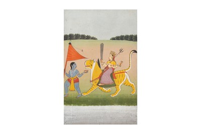 Lot 282 - THE HINDU GODDESS DURGA ON HER VAHANA