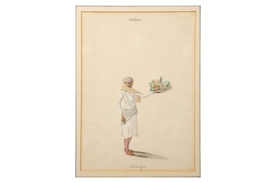Lot 515 - A PORTRAIT OF A KHITMUTGAR (TABLE SERVANT)