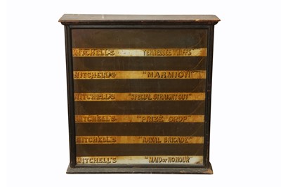 Lot 58 - A MITCHELL’S SIX DRAWER WALL MOUNTED CIGARETTE DISPLAY CABINET