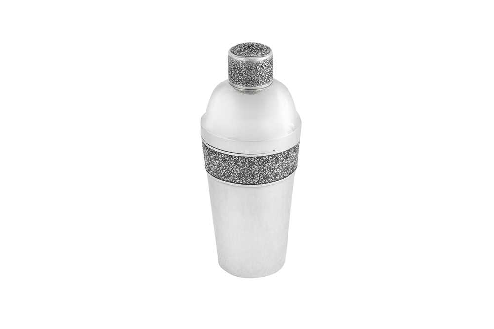 Lot 180 - An early to mid-20th century Cambodian silver cocktail shaker, circa 1930-50