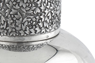 Lot 180 - An early to mid-20th century Cambodian silver cocktail shaker, circa 1930-50