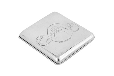 Lot 237 - A mid-20th century Japanese silver cigarette case, circa 1960