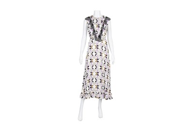 Lot 688 - Miu Miu Abstract Print Sleeveless Maxi Dress - Size 40