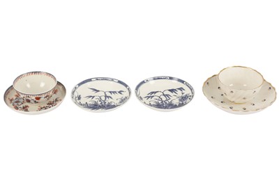 Lot 136 - A LIVERPOOL TEA BOWL AND SAUCER, CIRCA 1765-1778