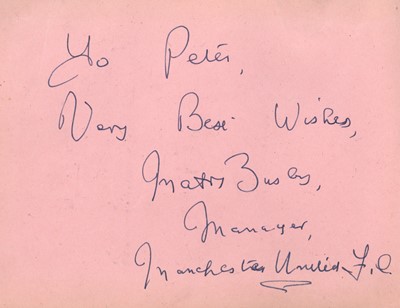 Lot 12 - Autograph Album.- Miscellaneous Incl. Matt Busby