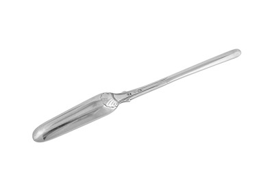 Lot 86 - A mid-19th century Indian Colonial silver marrow scoop, Calcutta circa 1840 by Hamilton and Co