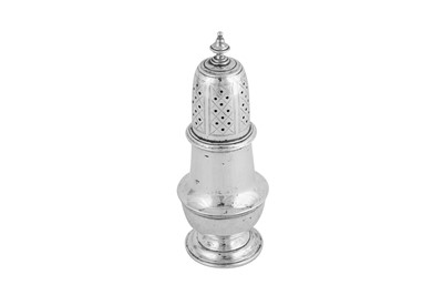 Lot 357 - A late 18th century American silver pepper caster, Ashford, Connecticut circa 1785 by Eleazer Baker (1764-1849)