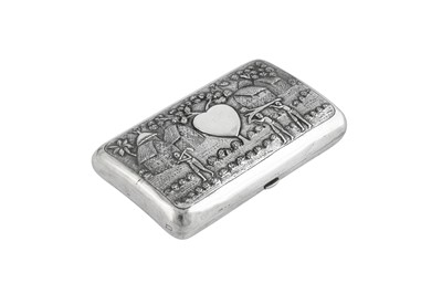Lot 121 - An early 20th century Anglo – Indian silver cigar case, Calcutta circa 1920