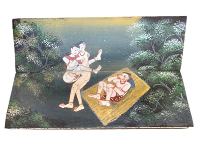Lot 210 - THAILAND, ILLUSTRATED MANUSCRIPT PARABIK PILLOW BOOK