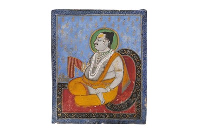 Lot 577 - A RAJPUT MAHARANA PERFORMING PUJA