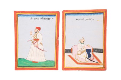 Lot 529 - TWO PORTRAITS OF RAJPUT NOBLEMEN
