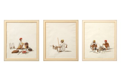 Lot 524 - THREE COMPANY SCHOOL PORTRAITS OF INDIAN CRAFTSMEN