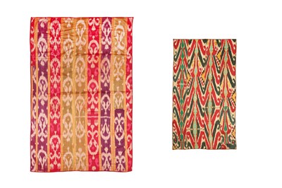 Lot 825 - TWO IKAT SILK PANELS