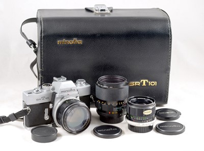Lot 521 - A Good Minolta SRT101 Outfit, inc 58mm f1.4 lens.