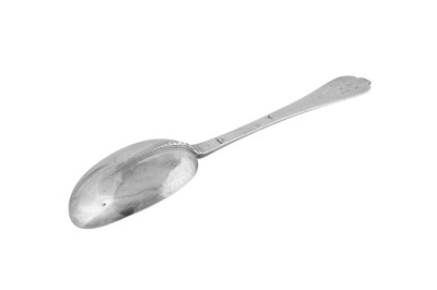 Lot 421 - A William III Britannia standard silver spoon, London 1701 by William Petley