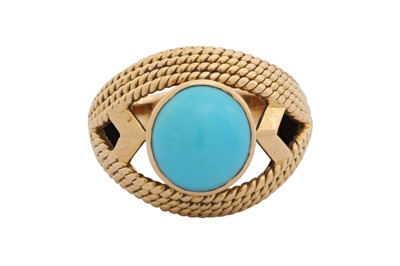 Lot 211 - A turquoise ring