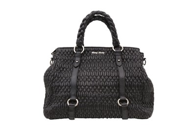 Lot 835 - Miu Miu Black Matelasse Tote