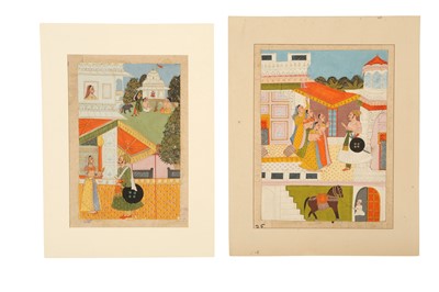 Lot 344 - AN INDIAN PRINCE MEETING A SAKHI